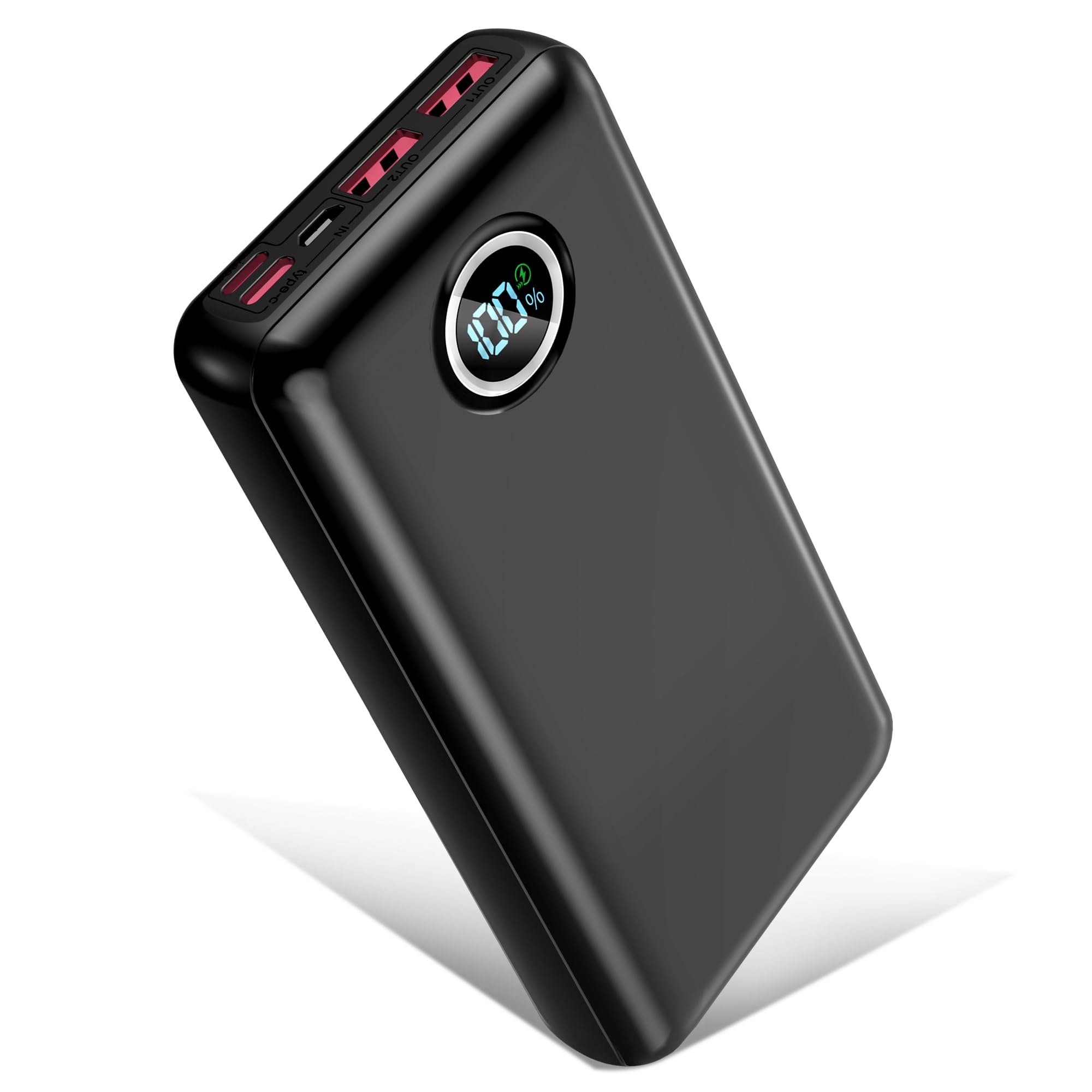 Power Bank 46800mAh Large Battery Pack Phone Charger, USB-C PD20W In/Output Fast Charging with 3 Input&3 Output Ports, Outdoor Pocket Size, Digital Display, for iPhone/Tablet/Samsung