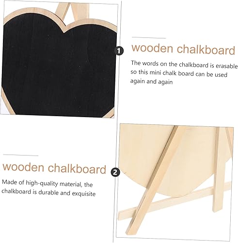 Miniatura 7 de Operitacx 4pcs Vertical Blackboard Small Chalkboard Chalk Board Markers Chalkboard Signs Pizarrones para Niños Tabletop Chalkboard Sign Table