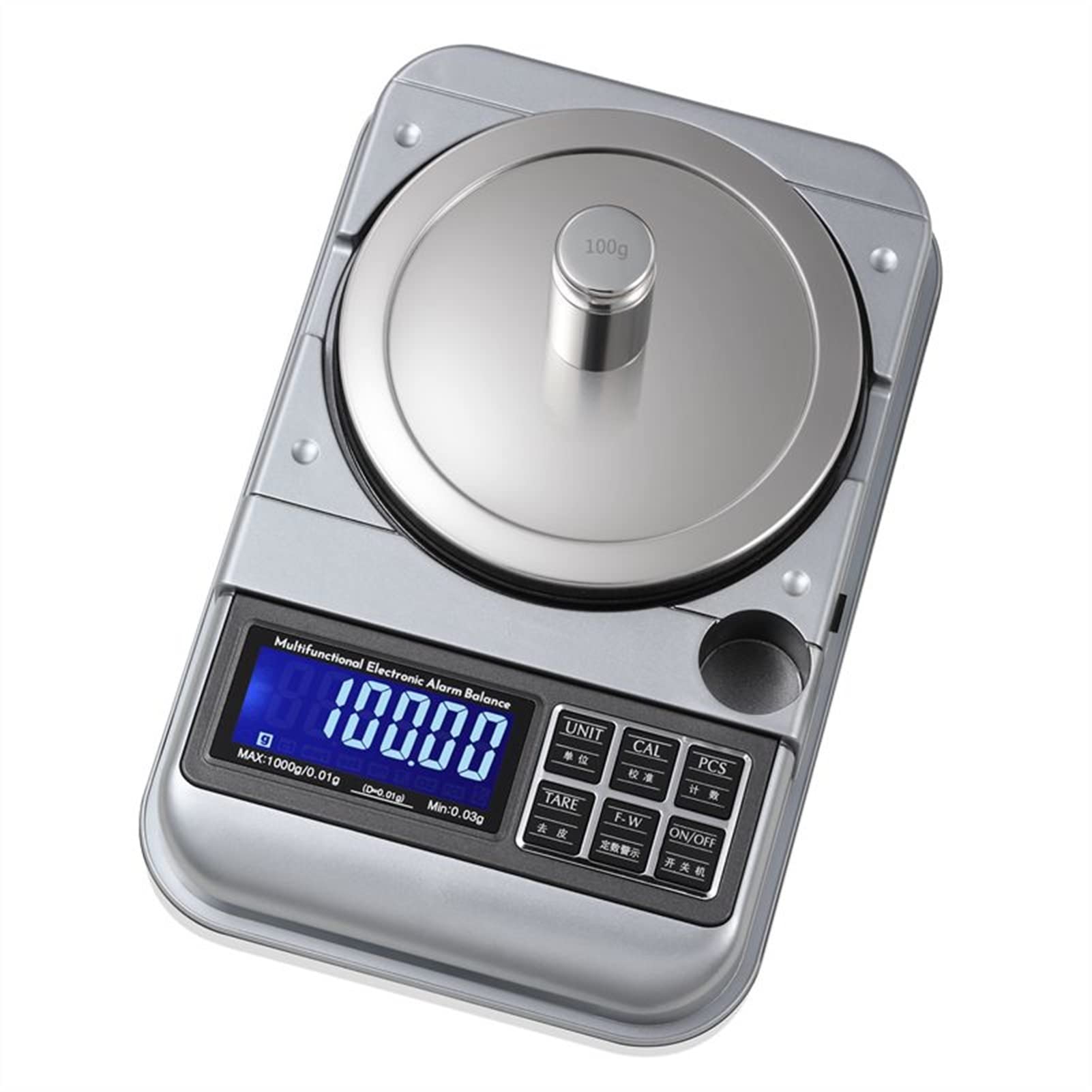 Báscula de Cocina Báscula electrónica Profesional USB, Báscula contadora, Advertencia de Peso, Báscula de Equilibrio, 0,01 g/0,1 g, Báscula para Joyas Accesorios de Cocina