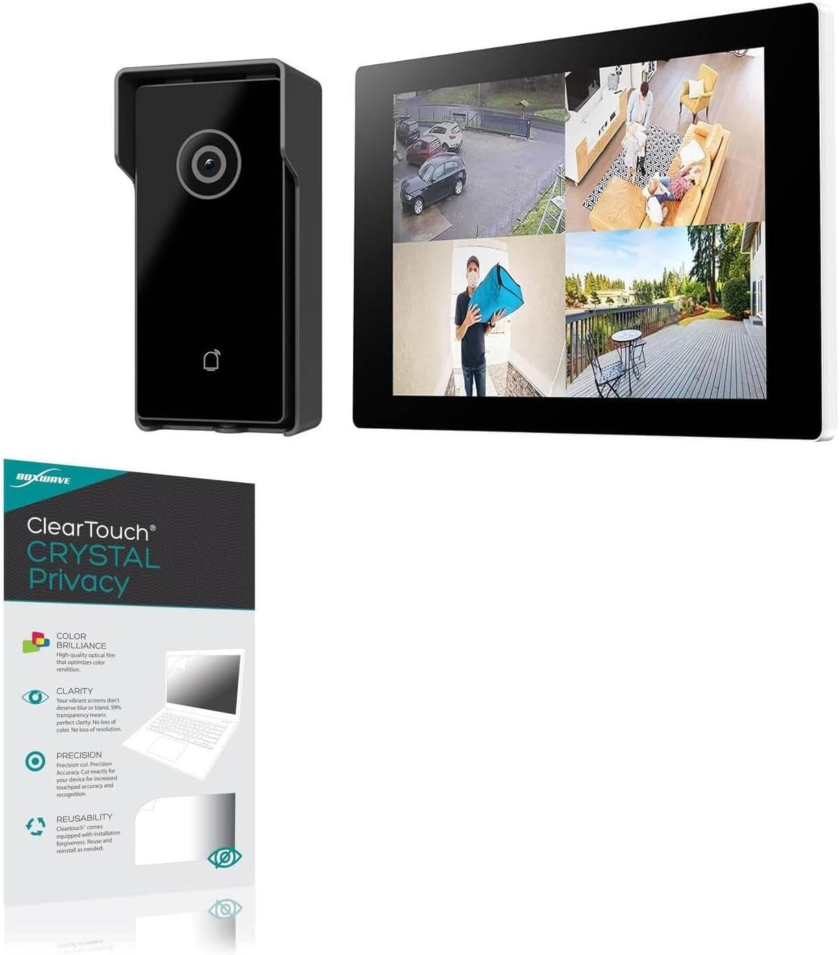 BoxWave Screen Protector Compatible with Loocam 3MP Wireless Security Camera System (LNA-MBD1C2-US) - ClearTouch Crystal Privacy (2-Pack), Privacy Screen Protector Flexible Film Clear