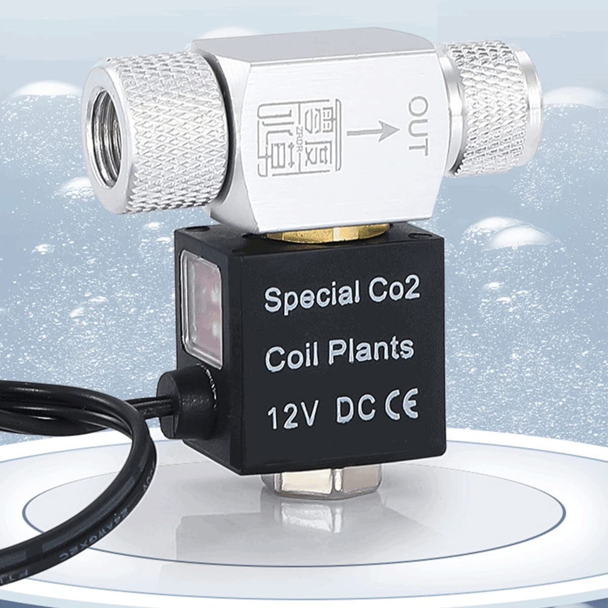 DC CO2 Valvola solenoide Acquario Sistema di CO2 Regolatore Valvola Magnetica per Acquario Fish Tank Acqua Pianta Erba Crescere Facile da installare