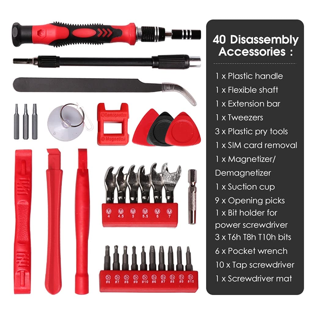 138 en 1 Juego de Destornilladores de precisión Destornillador magnético Torx bits Llave Destornilladores eléctricos Reparación de Tuercas Kit de Herramientas manuales