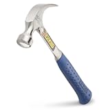 ESTWING Hammer - 16 oz Curved Claw with Smooth Face & Shock Reduction Grip - E3-16C&comma;Silver