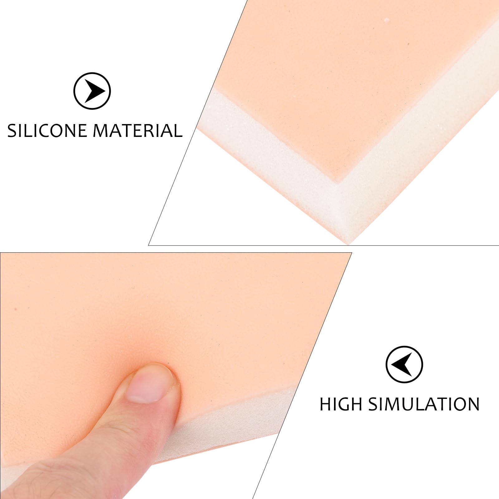 ULTECHNOVO Injektionstrainingspad Schwamm 11.00 × 8.00 × 3.30 Cm – Subkutane Und Intramuskuläre Injektionstrainingspolster Für Medizinstudenten Pflegepersonal Tragbares Modell Für Injektionsausbildung