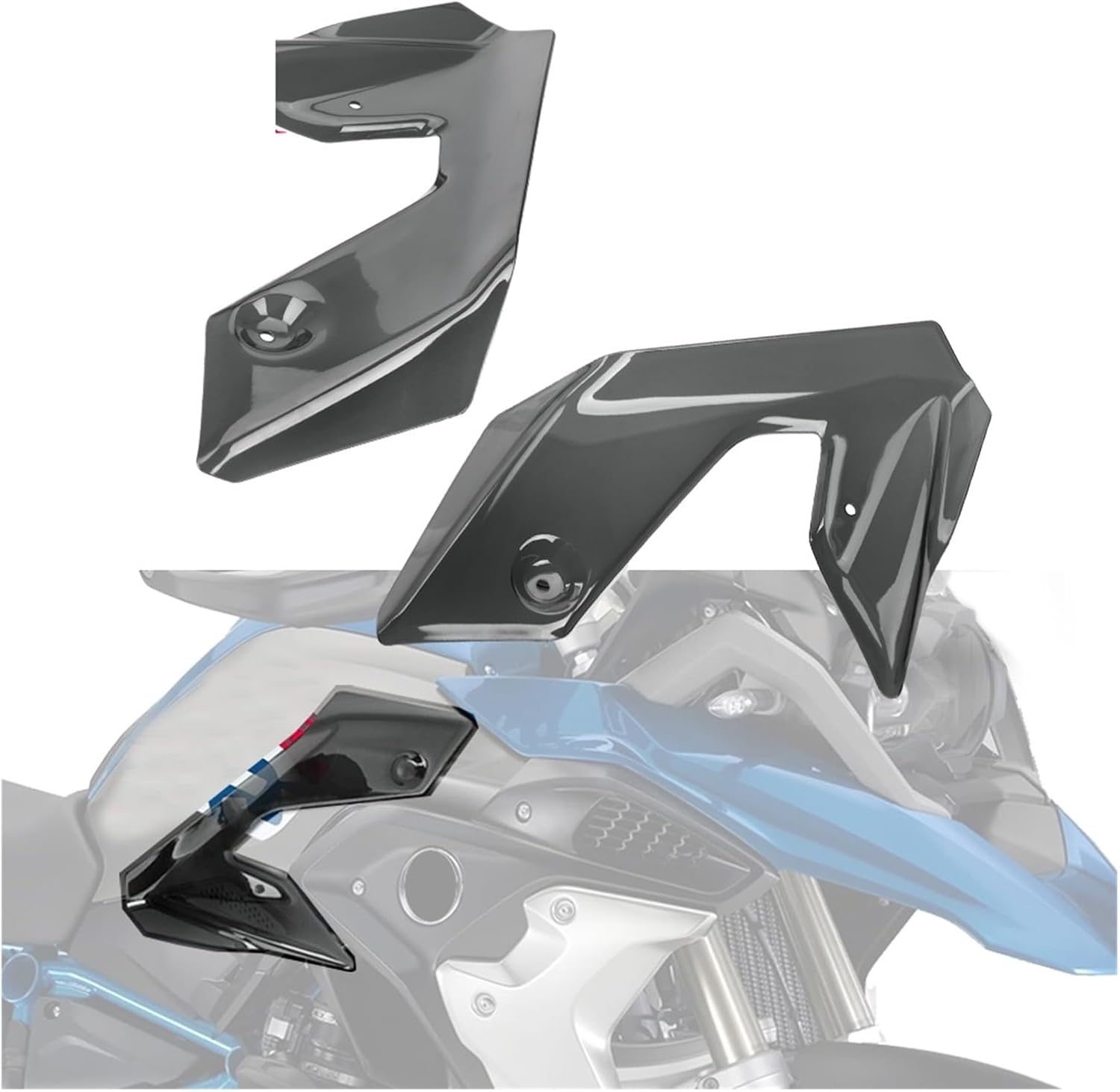 Compatible with R1200GS R1250GS Motorcycle Windcsreen Lower Spoiler Side Frame R 1200 1250 GS LC 2018 2019 2020 2021 Accessories(Black)