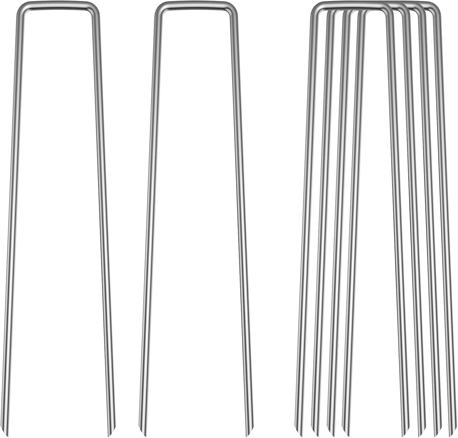 RAOOKIF 100Pcs Galvanized Landscape Staples 12 Inch Garden