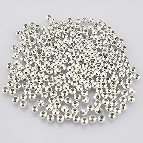 LolliBeads (R) Silver Plated Smooth Round Metal Beads 4 mm 600 Pcs Cover