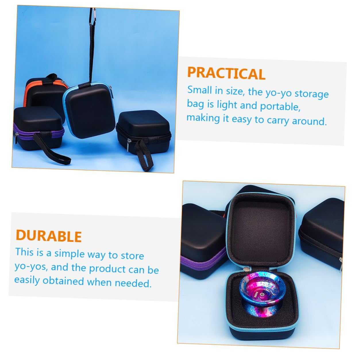 VICASKY 3pezzi Borsa Porta Yo-Yo e Design Unico e Pratico per Giocattoli Confezione Portatile per Conservazione e Trasporto