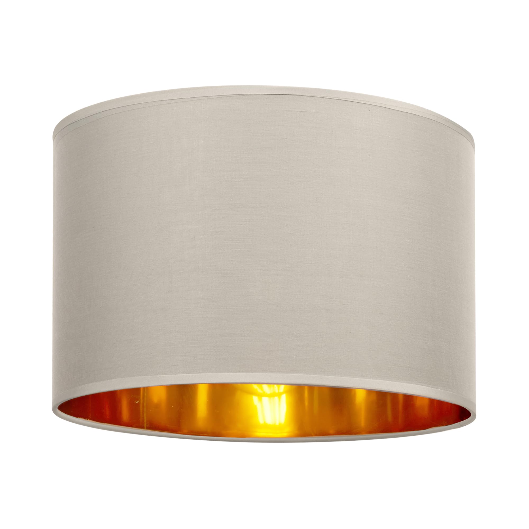 Giggi Beige Fabric Lamp Shades With Golden Inner Light Shade Ceiling – Modern Lampshades For Ceiling Lights, Lamp Shades For Table Lamps, Floor Lamps, Living Room, Bedroom, Home Décor (, 14")