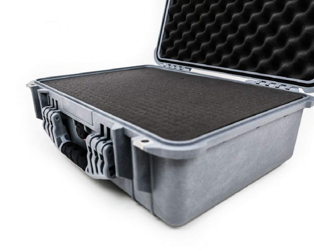 PELI 1520 Valigia protettiva resistente agli urti, IP67 Impermeabile e a prova di polvere, Capacità di 24L, Prodotto in Germania, Con Inserto in schiuma personalizzabile, Colore Grigio