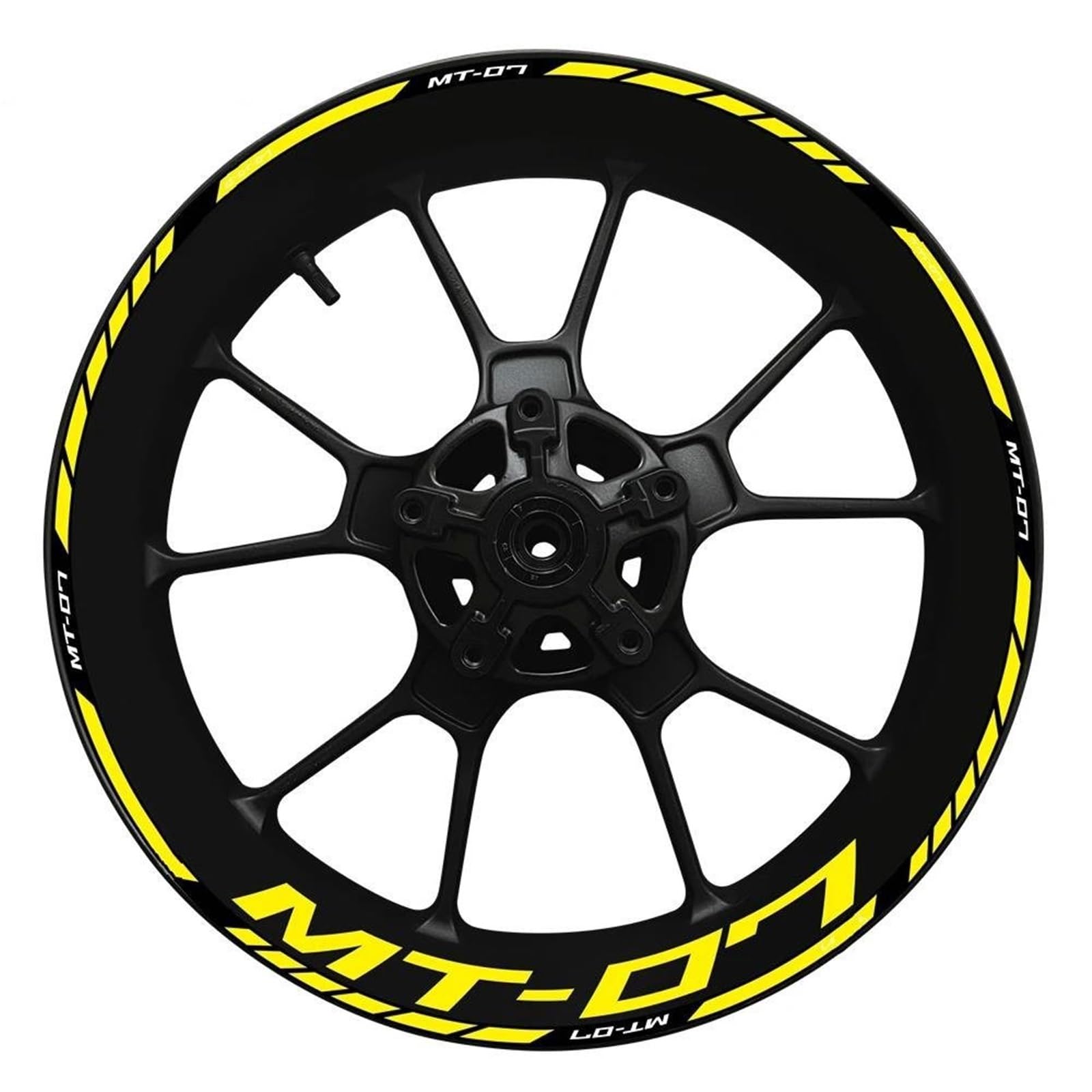 Inner and Outer Rim Reflective Waterproof Sticker 2022 for Yamaha MT-07 Wheel Hub Decal Decoration MT07 Set MT 07 Motorbike(Color25)