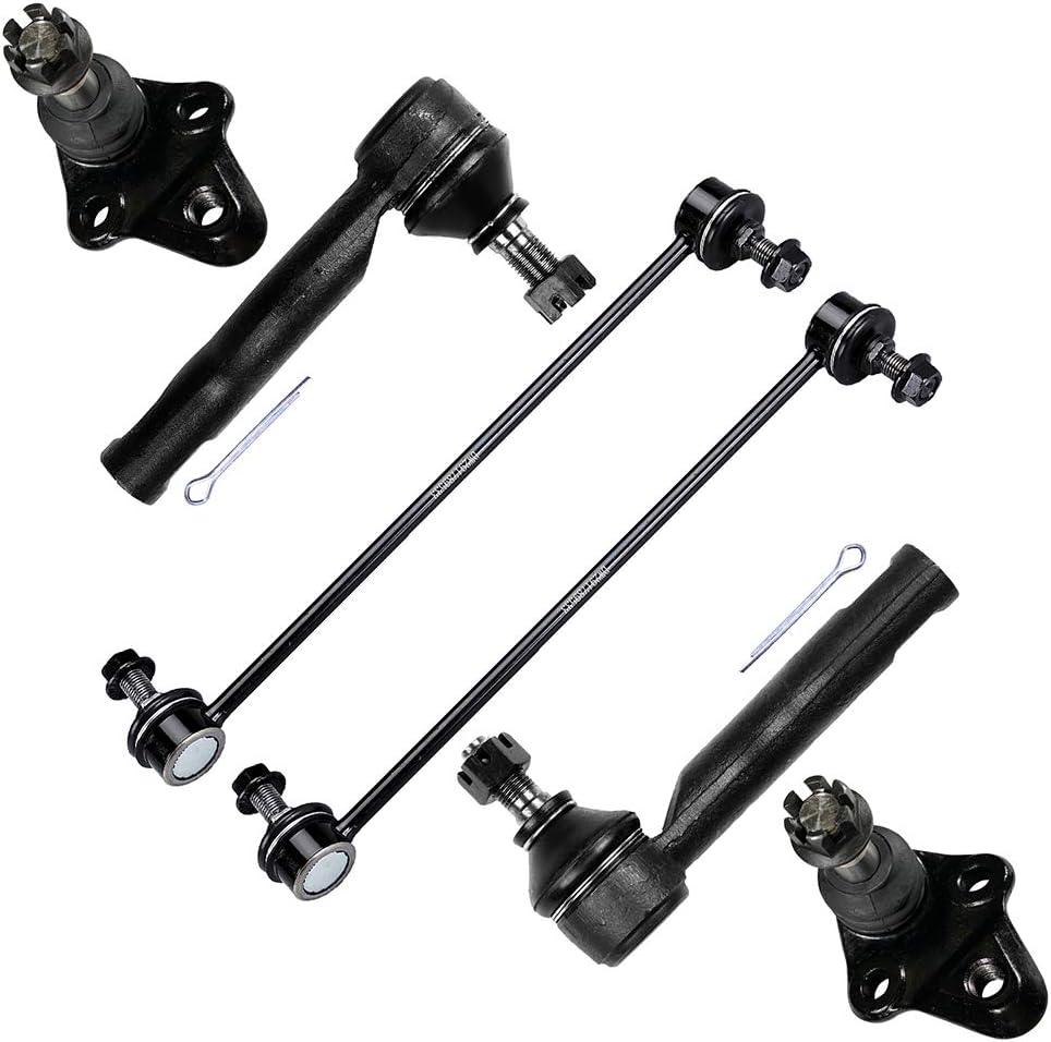 6pc Set Front Suspension Kit Lower Ball Joint Sway Bars Outer Tie Rod End Replacement for Toyota for Celica