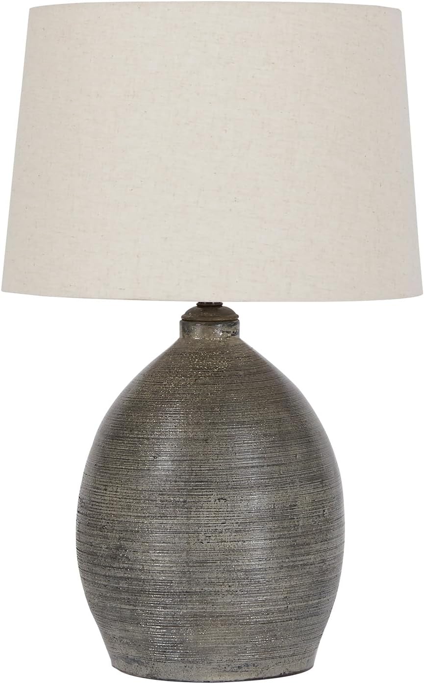 Signature Design by Ashley Joyelle Modern 27.5" Terracotta Table Lamp, Gray