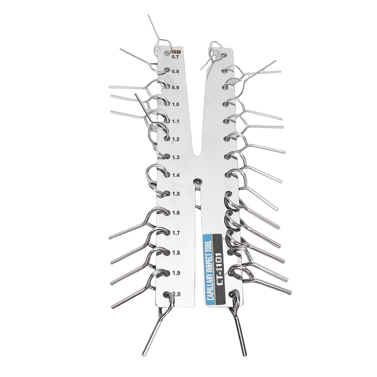 Naroote Tube Capillaire, Diamètre de Tube à Double Griffe en Acier Inoxydable, Bilingue à échelle Métrique Impériale pour CVC, Idéal pour la Mesure des Tuyaux en Cuivre du Système de Réfrigération