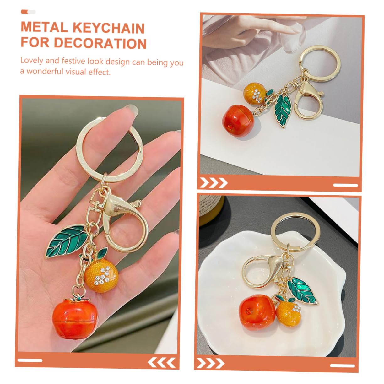BESPORTBLE Colgante Persimón Accesorio Decorativo para Llaves Portátil Original