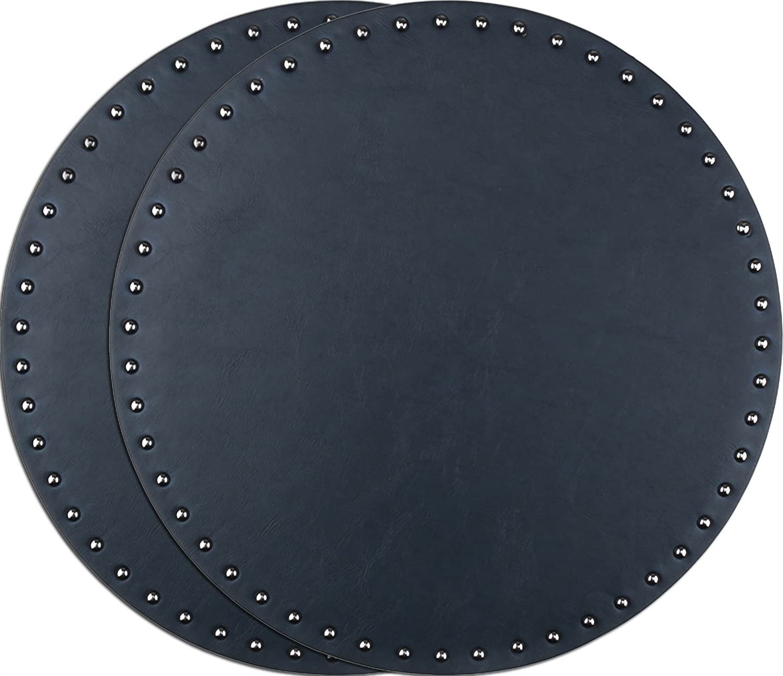 Juego De Manteles Individuales De Piel Sintética, Redondos