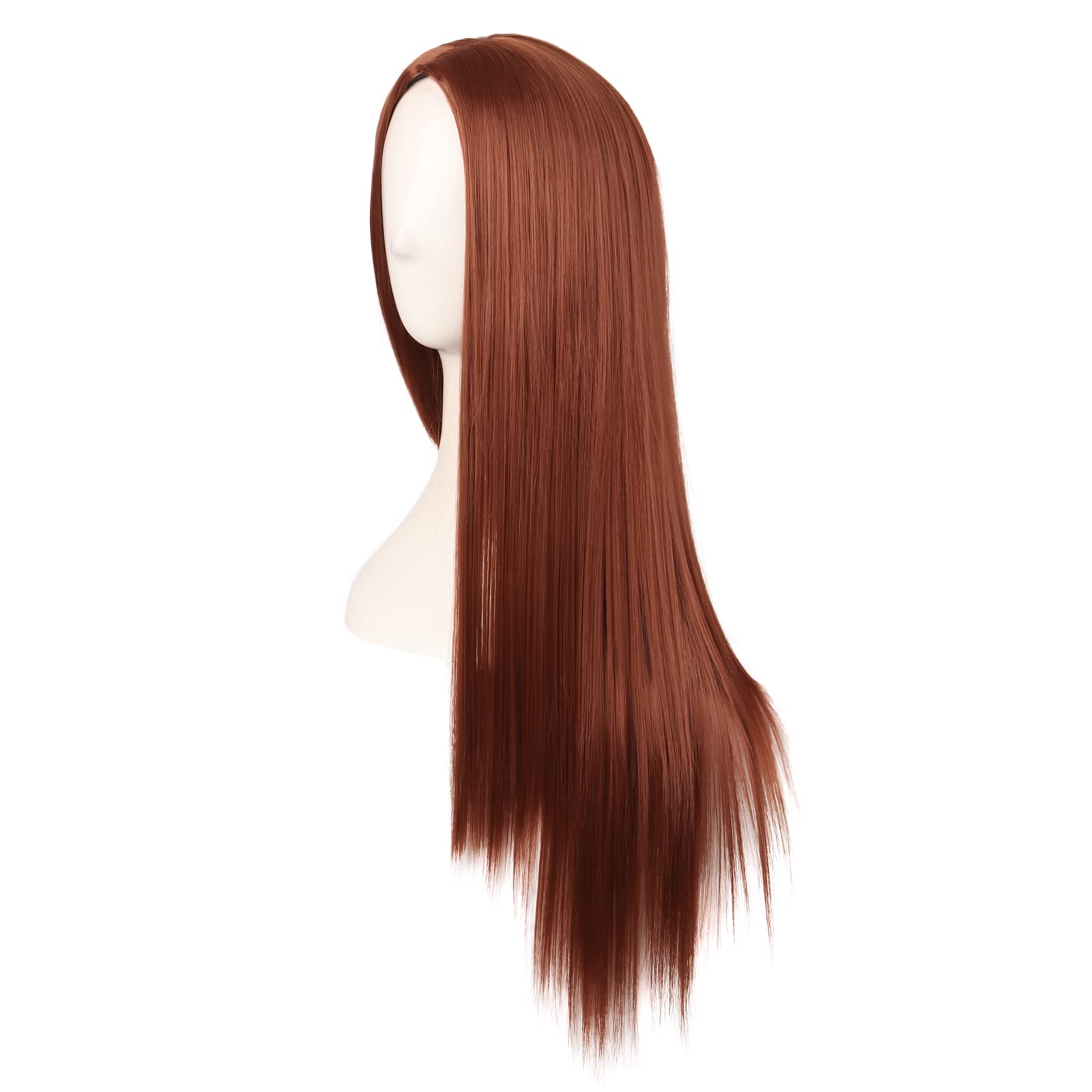 MapofBeauty 28 Inch/70 cm Women Special Natural Long Straight Synthetic Wig (): Ginger Orange