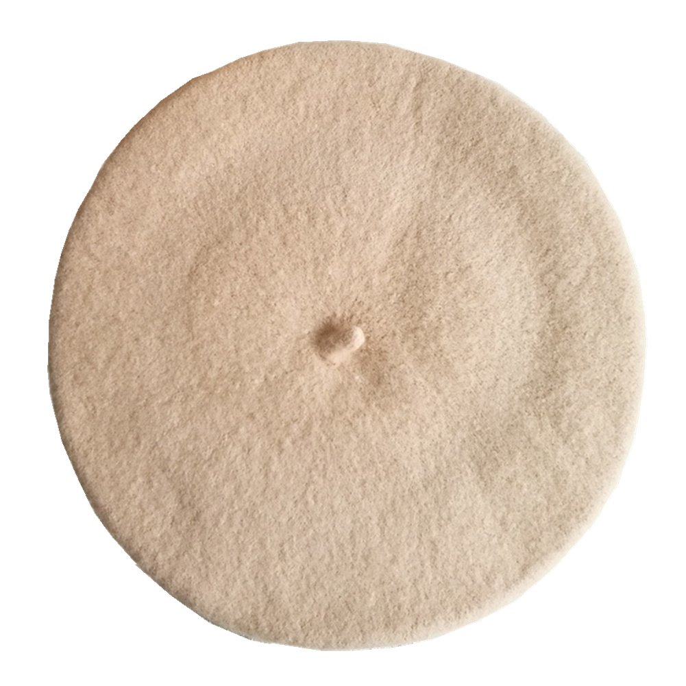 JOYHY Kids Girls Boys Solid Color French Style Beret Beanie Hat Beige