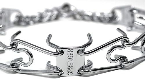Miniatura 5 de Herm Sprenger - Collar de entrenamiento para perros Ultra-Plus de acero cromado chapado para mascotas, collar sin tirones para perros, collar de