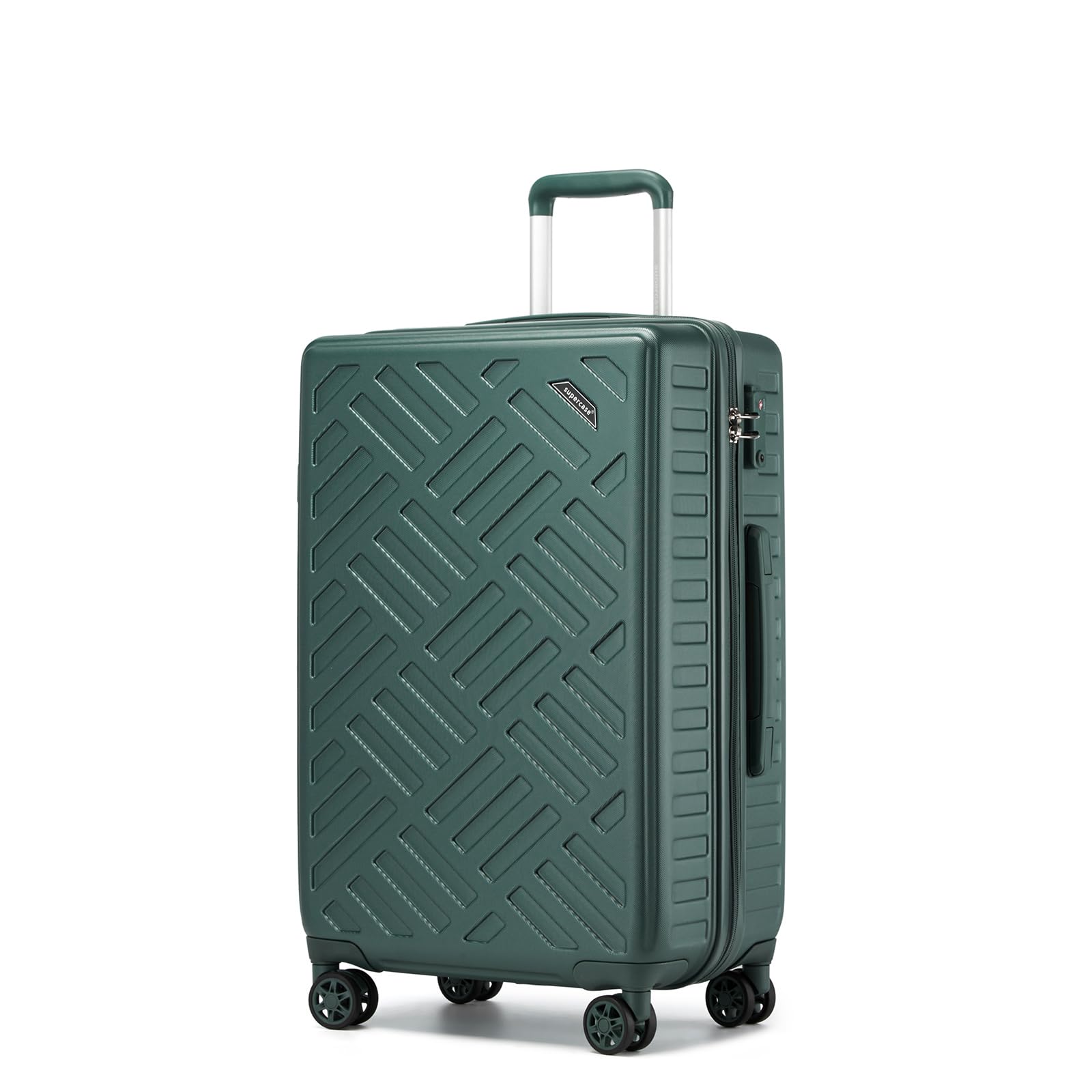 64,5cm Valigia Media Rigida Leggero da Trasportare Trolley Medio Rigido con Ruote e Serratura TSA,Verde