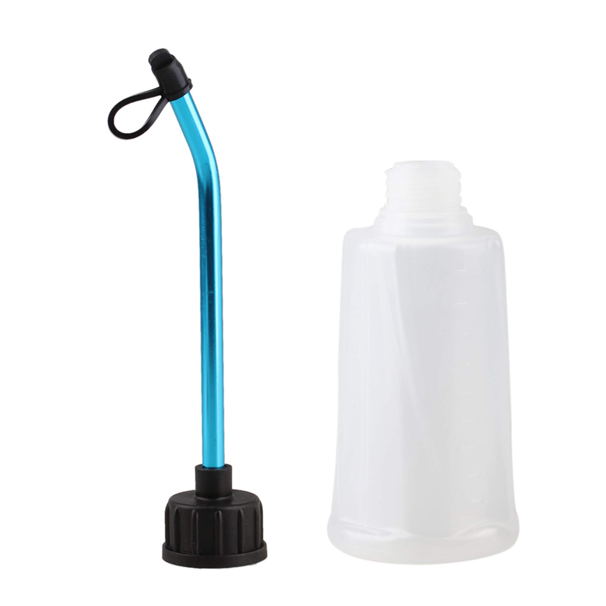 Mxfans T10034 Nitro Kraftstoff-Nachfüllflasche mit Aluminium-Legierung, 250 ml, Weiß, für RC Modellauto