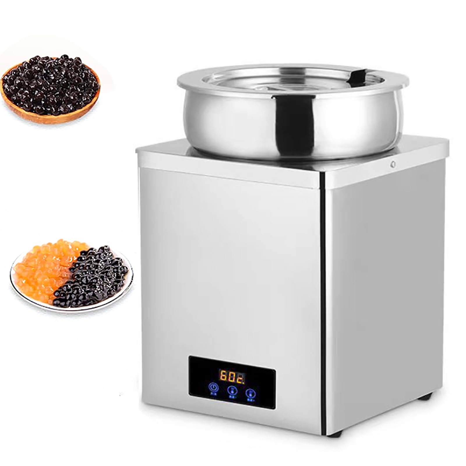 MObyat 600w Pearl Warmer Tapioca Machine, 3l/7l Boba Insulation Pot With 4-layer Stainless Steel, 40-90℃ Adjustable Warming Temperature, For Milk Tea/sushi Shop Food Warm 7l