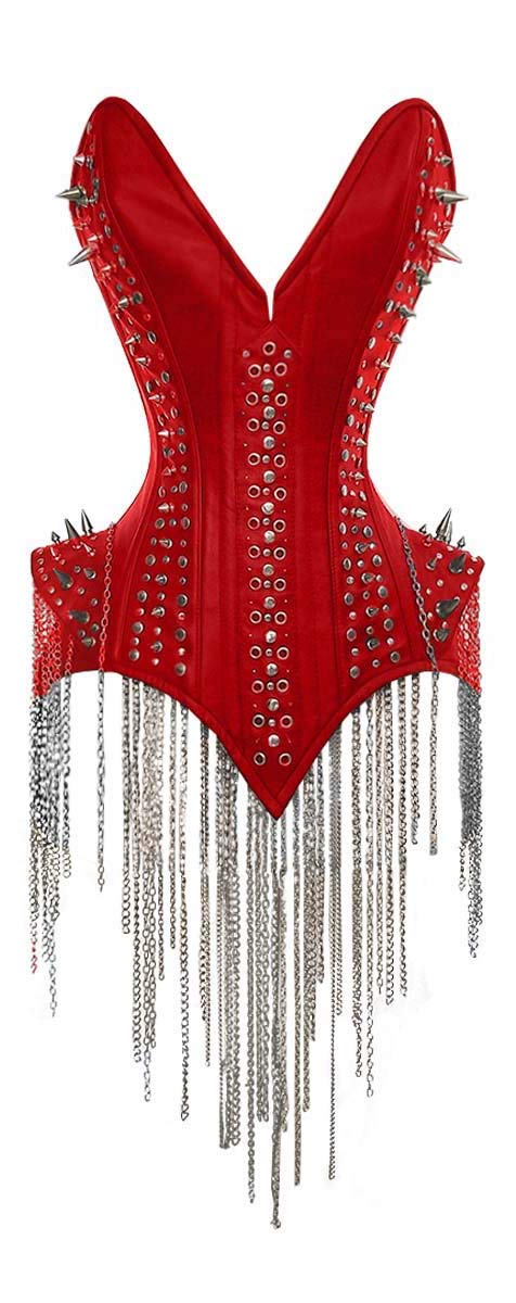 luvsecretlingerie Heavy Duty 22 Double Steel Boned Waist Training LEATHER Overbust Tight Shaper Corset 8959