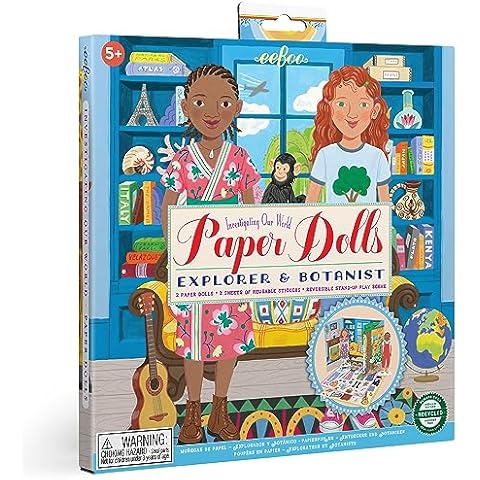 eeBoo Paper Dolls: Explorer & Botanist Cover