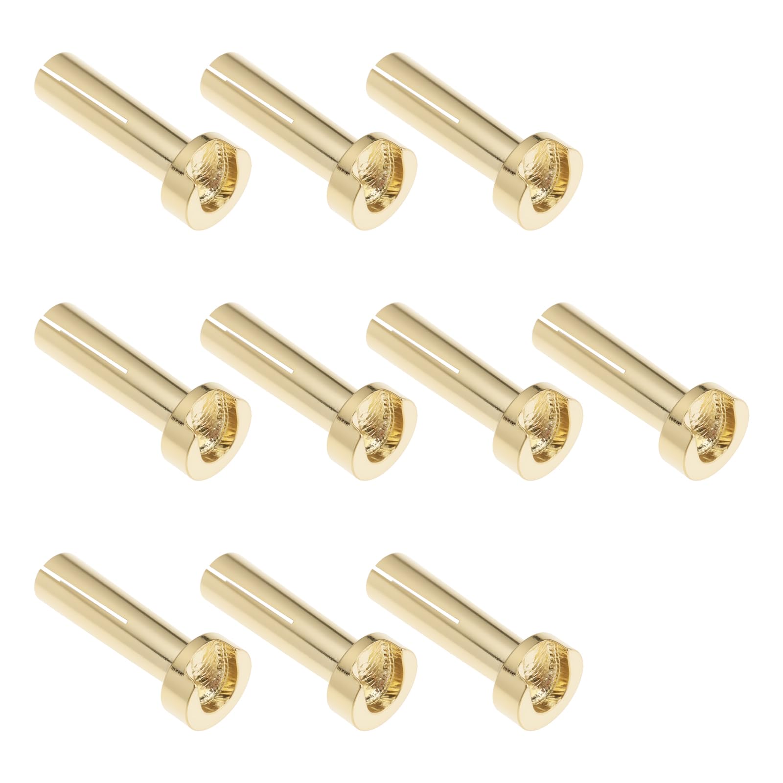 eMagTech 10Pcs 4mm Low Profile Gold Plated Bullet Banana Connectors for Lipo Battery