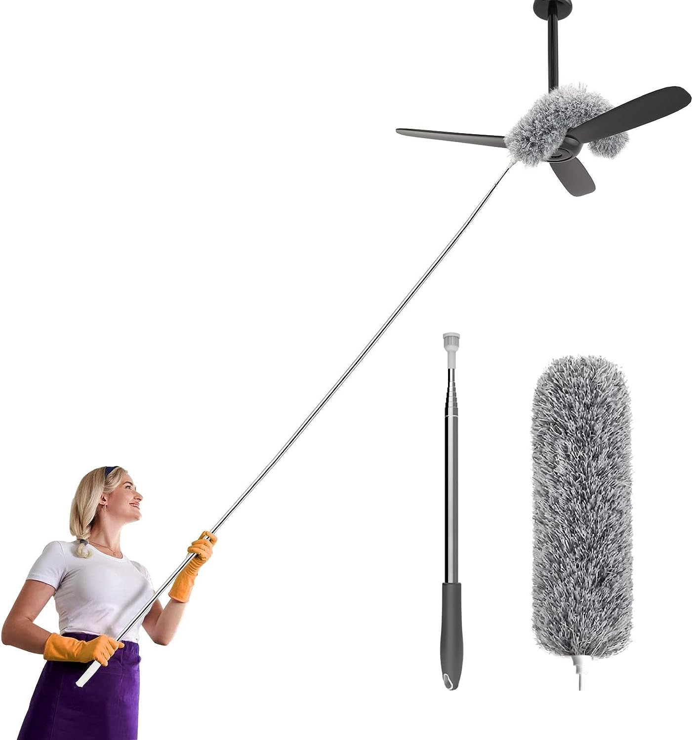 See full amazon price history chart for RDH Microfiber Duster with Extension Pole(Stainless Steel), 100’’ Extra Long Extendable Cobweb Dusters, Bendable Scratch Resistant Duster for Cleaning High Ceiling Fan, Cars (Pack of 2) RDH Microfiber Duster with Extension Pole(Stainless Steel), 100’’ Extra Long Extendable Cobweb Dusters, Bendable Scratch Resistant Duster for Cleaning High Ceiling Fan, Cars (Pack of 2) (B0CKXCDMV2) Amazon Price History, Amazon Price Tracker
