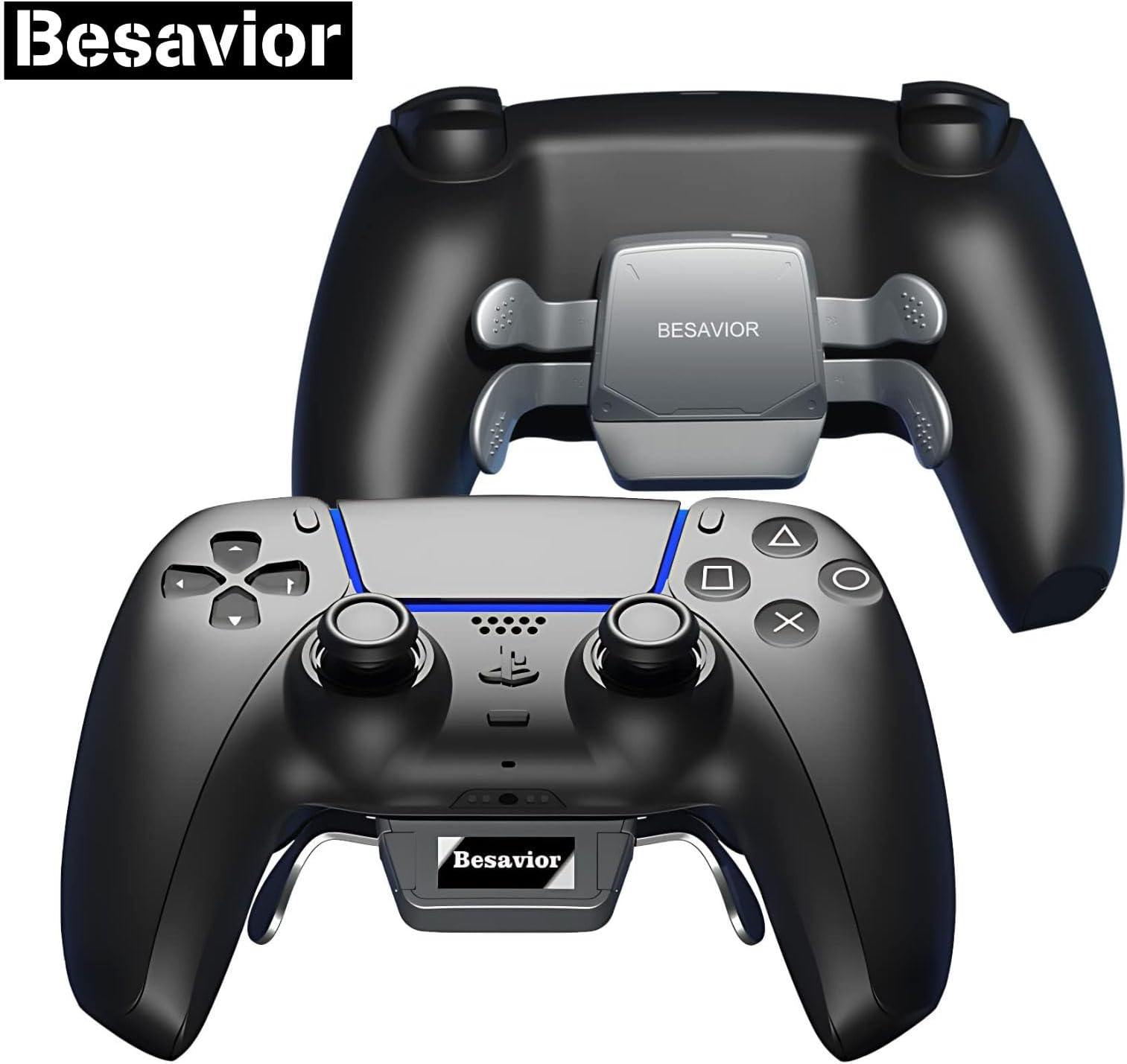Besavior PS5 Controller, DIY Kit, Gaming Converter, Back Button, Wired/Wireless Connection, No Delay, Stable, Remote Play Graduation, XIM APEX MATRIX REASNOWS, Cronus TITAN, Black