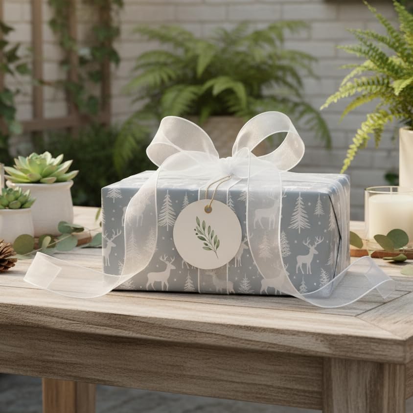 Miniatura 5 de CT CRAFT LLC Cinta de Organza Transparente con Alambre de 1.5" x 50 Yardas Blanca para Lazo de Silla de Boda Ramo Floral Envoltura de Regalos Árbol