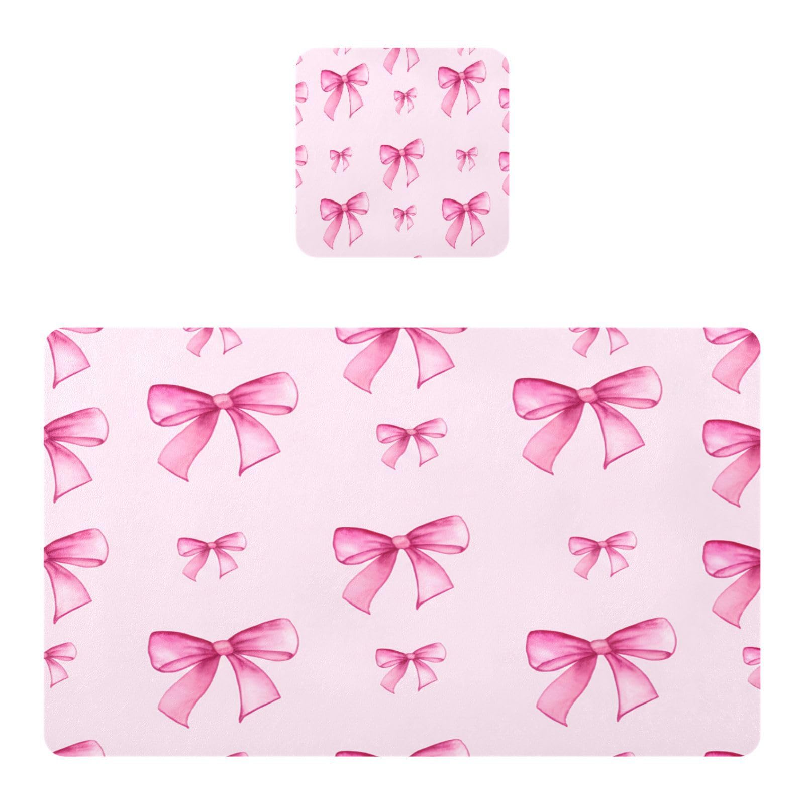 BURSTDDY Bows Placemat Waterproof Place Mat for Dining Table
