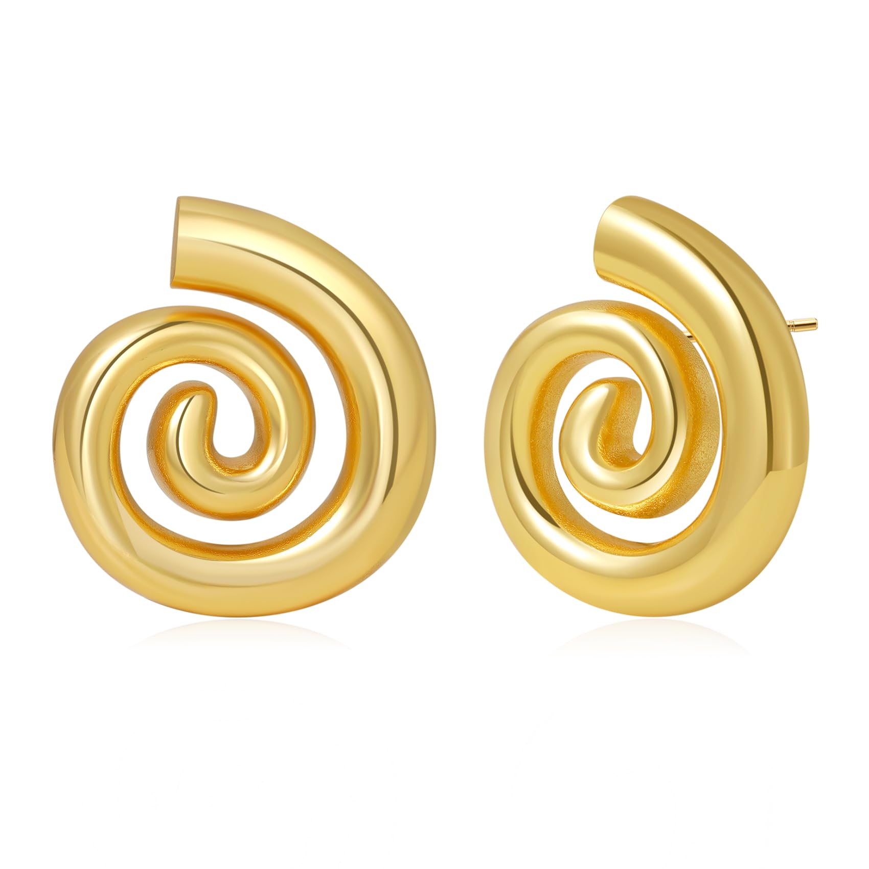 Senteria Ohrringe Silber 925 Stecker&14K Vergoldet Ohrstecker Gold Leicht Statement Ohrringe Hängend für Damen Hypoallergen Elegante Knoten-Design Ohrstecker für Frauen
