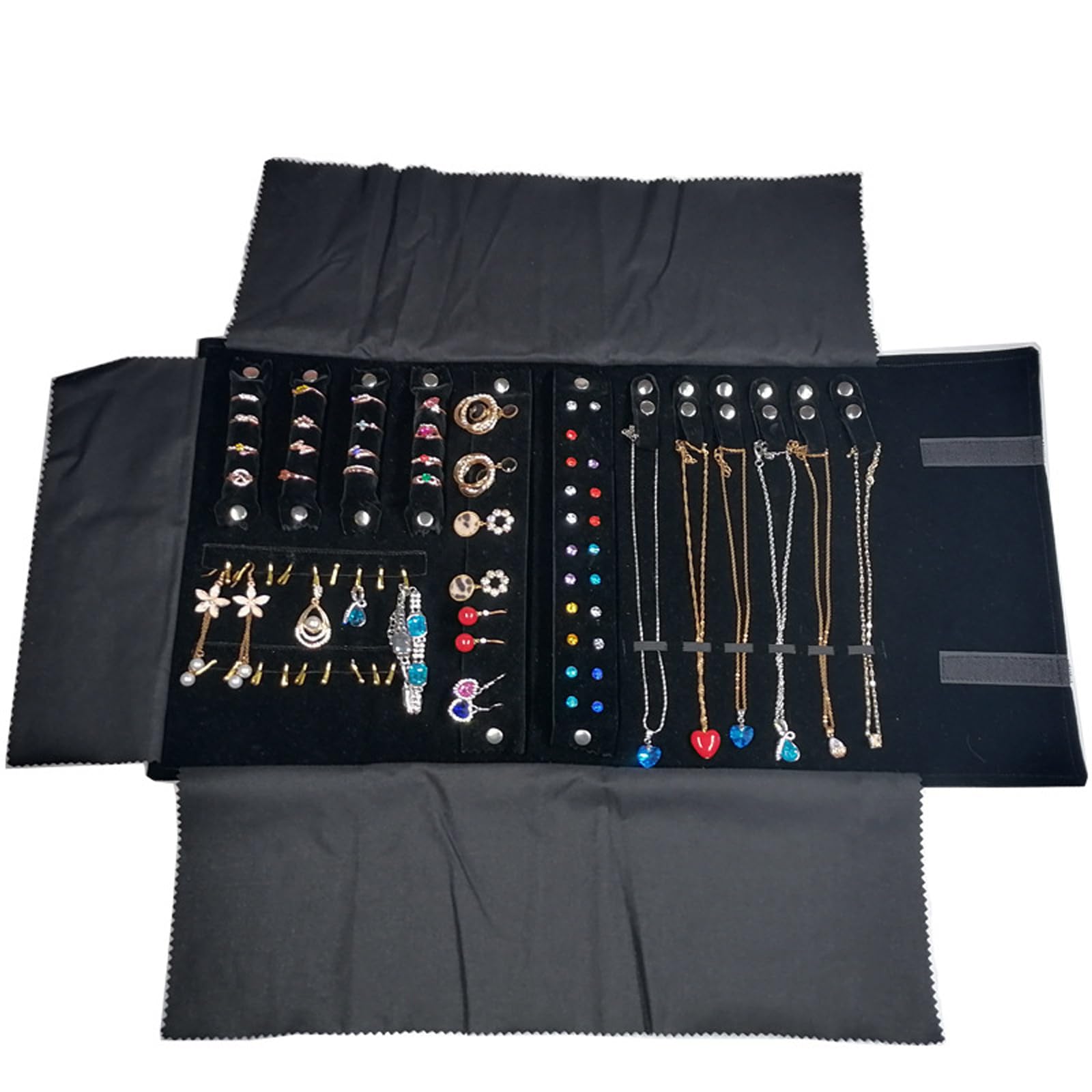 Farbic - Estuche para joyas con varios compartimentos para collares, pulseras, anillos, pendientes, viajes, diseños elegantes