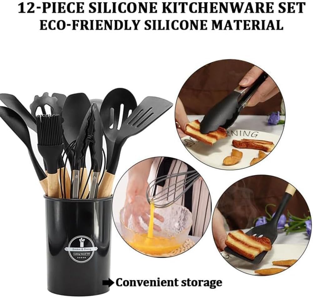 Ensemble Ustensiles Cuisine Silicone Ustensiles Remuer Cuisiner Faire
