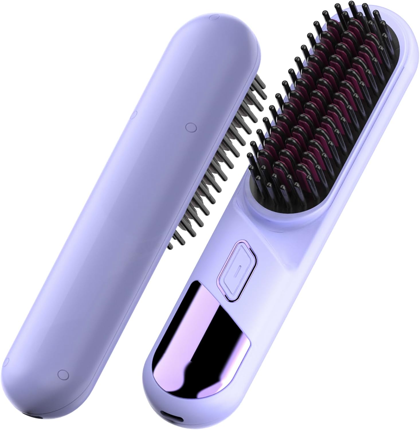 Purple Cordless Straightener Straight Hair Brush, Negative ion Thermal Hair Care Portable Mini Straight Hair Comb, Dual use Straight curl and Smooth Hair Quality, 360 ° Anti Scald, USB Charging Purple Cordless Straightener Straight Hair Brush, Negative ion Thermal Hair Care Portable Mini Straight Hair Comb, Dual use Straight curl and Smooth Hair Quality, 360 ° Anti Scald, USB Charging