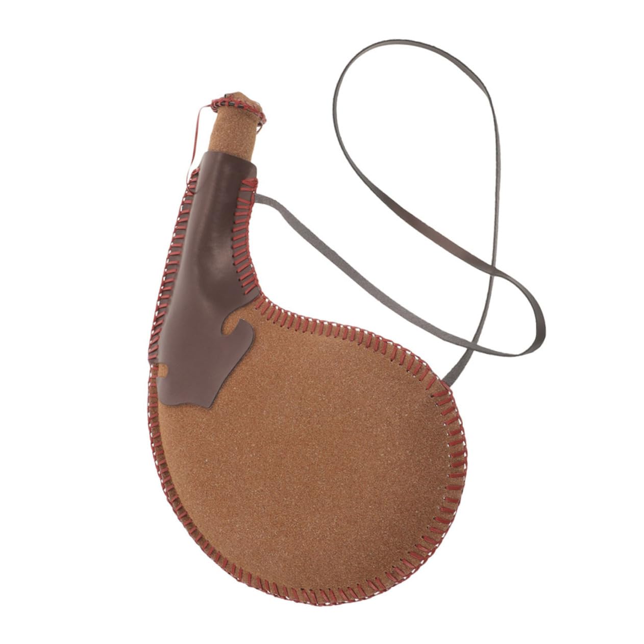 Poche à Eau Ancienne Portable en Cuir, Style Historique pour Camping