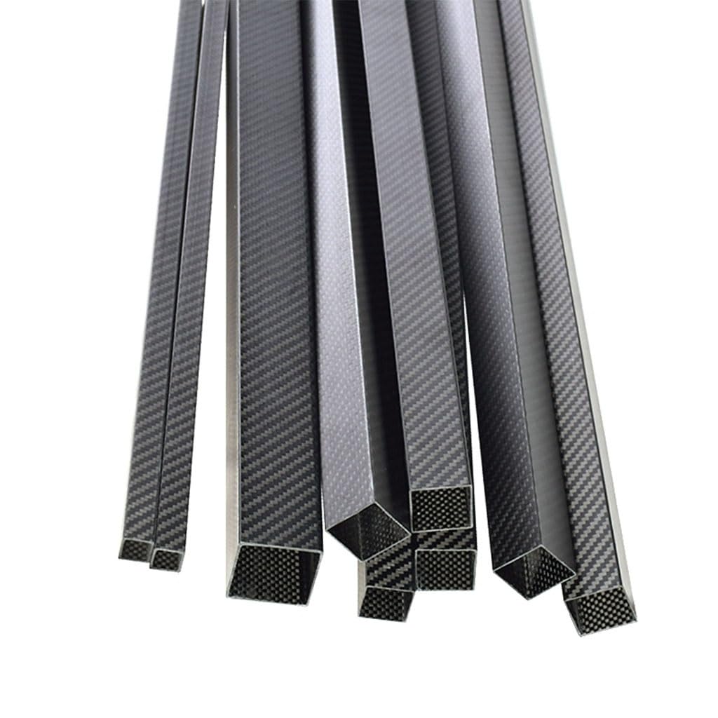 1 pz OD 8 10 12 15 18 20 mm Lunghezza 1000 mm Tubo in fibra di carbonio 3k, Twill opaco Grande diametro Tubo quadrato in fibra di carbonio ad alta resistenza Spessore 1 mm(15x15x10mm)