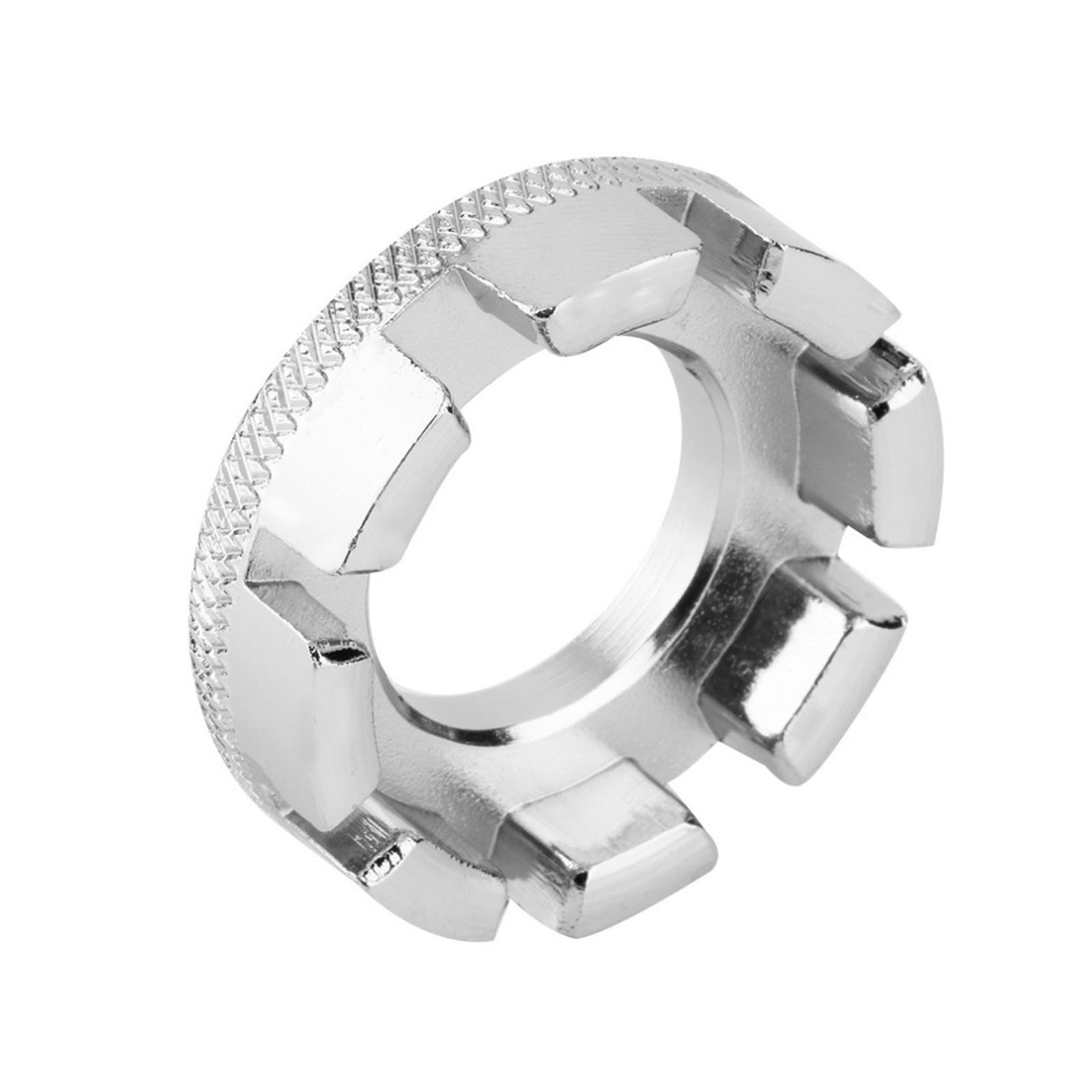 Pffiocix Silver Bike Wheel Rim Adjuster Spanner 8 Way Groove Bicycle Spoke Wrench Bicycle Wrench Wheel Spoke Spanner Bike