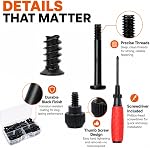 160Pcs Carbon Steel PC Screws,Computer Screws for Liquid Cooler | Carbon Steel Computer Screws Assortment Kit,Includes 10Mm,30Mm PC Case Fan Screw Kit to Secure Liquid Cooler in Desktop