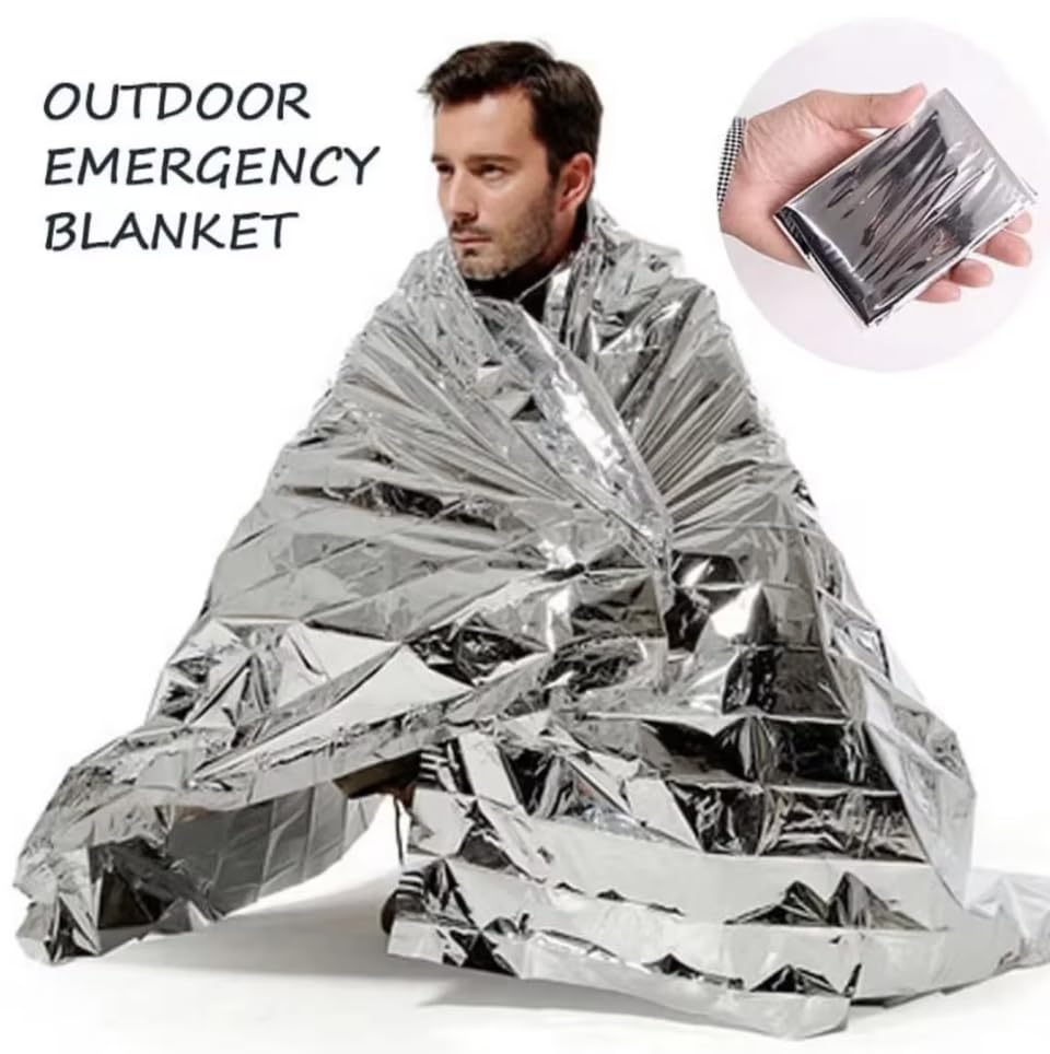 50 Pack Emergency Foil Blankets 51” x 83” – Thermal Mylar Survival Blankets Individually Wrapped for Outdoors, Camping, Hiking, First Aid, Emergency Preparedness & Homeless Outreach - Image 4