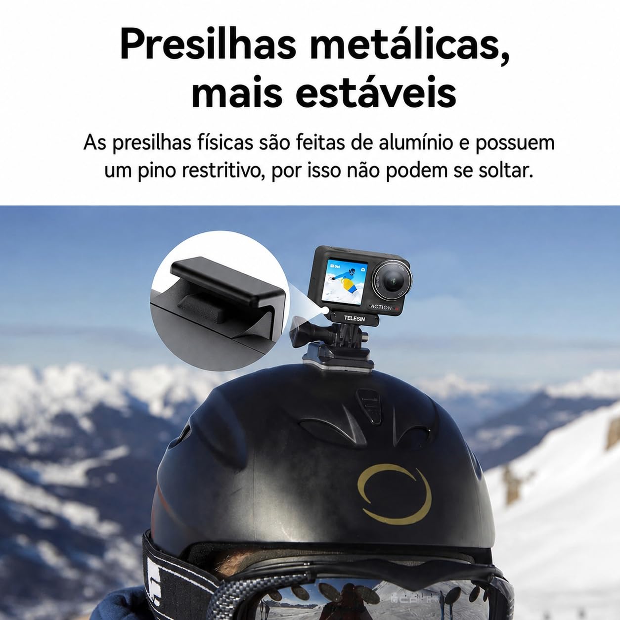 Telesin Magnetyczny uchwyt podwójny uchwyt do DJI Osmo Action 3