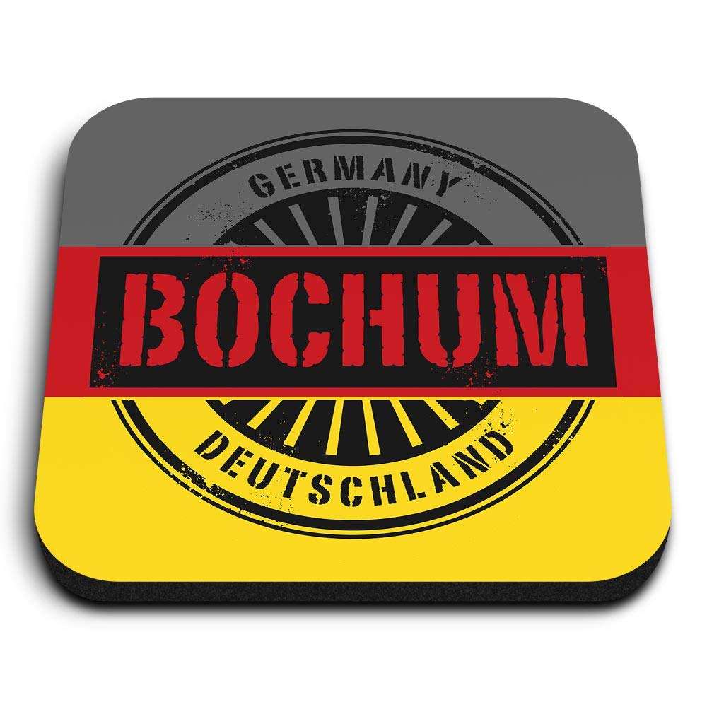 Destination Vinyl Ltd Multicolor 1 X Square Mdf Fridge Magnet - Germany Bochum Deutschland German 7385