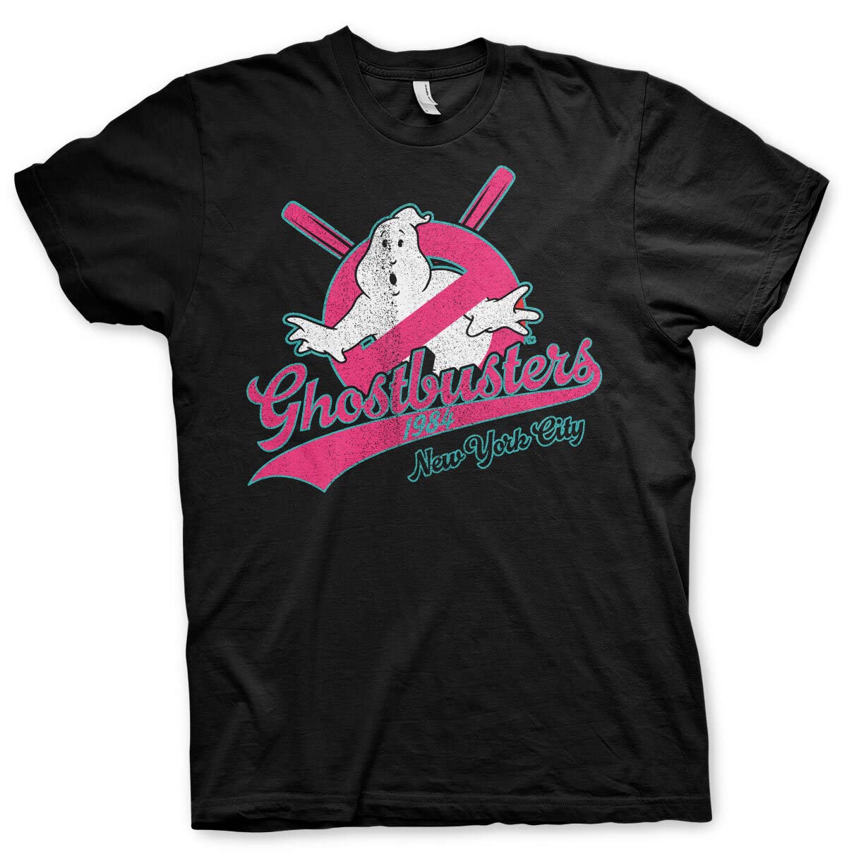 Ghostbusters Officially Licensed New York City Mens T-Shirt (Black), Large