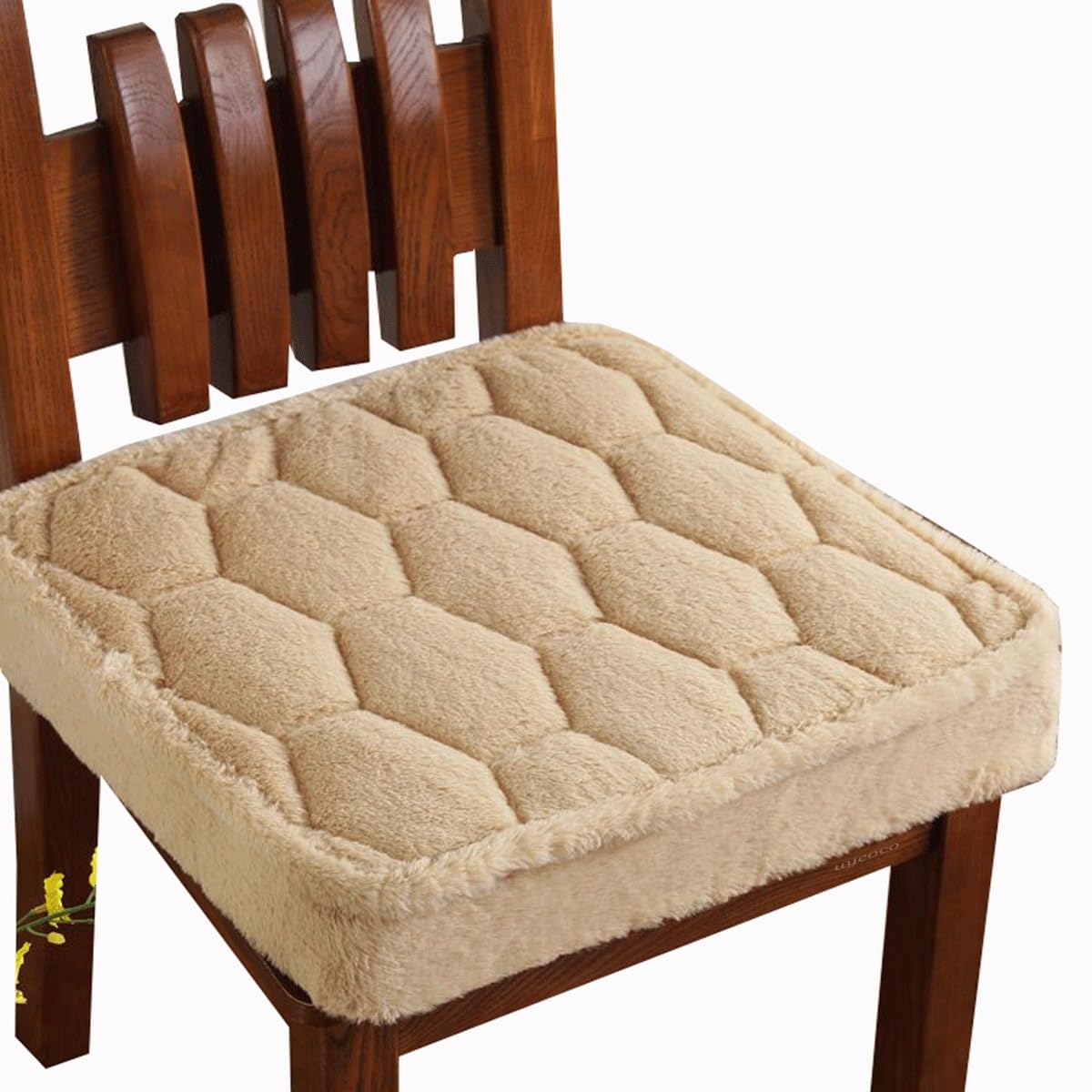 uyeoco Thicked Booster Cushion for Armchair,8cm/5cm/3cm Non-slip Chair Seat Pads Cushions Soft Booster Pads for Garden Dining Office Home(Q12,40x40x8CM)