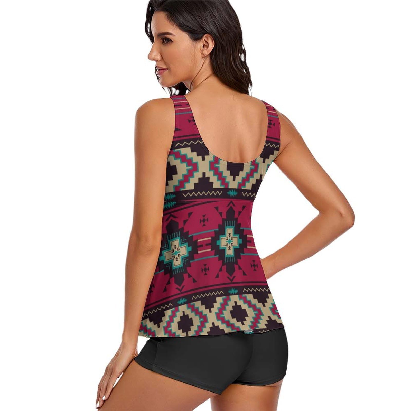 Badeanzüge für Damen, bunte Knochen und Pfoten, Tankini für Damen, mit Shorts, Bademode zum Surfen, Tauchen