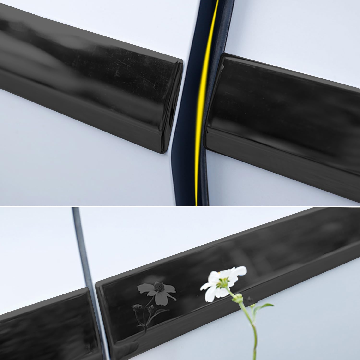 ITrims Car Accessories for Mitsubishi Outlander 2022-2025 Exterior Car Side Molding Trim Cover Door Edge Guard Frame ABS Black 4PCS