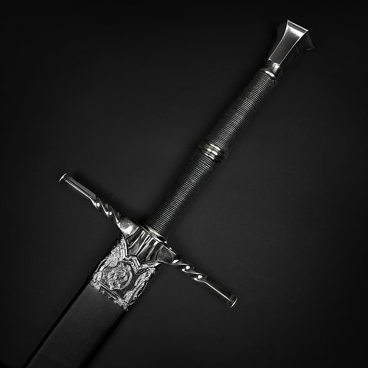 49" Medieval Sword Replica Two Hand Middle Ages Sword with Dull Blade and Scabbard.... - Image 3