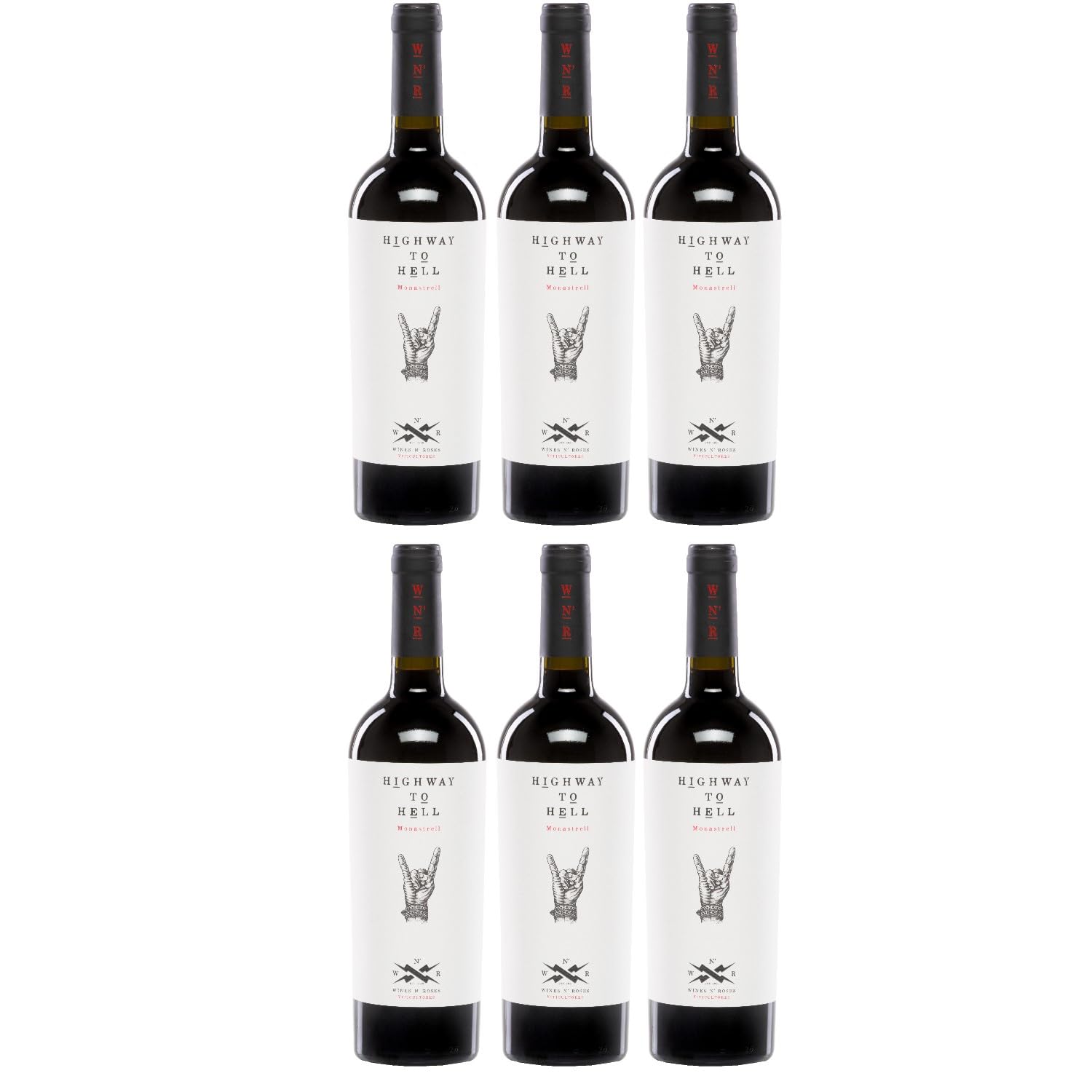Wines N' Roses Viticultores Highway To Hell Tinto Trocken Rotwein Bio Vegan Spanien inkl. FeinWert E-Book (6 x 0,75 l)